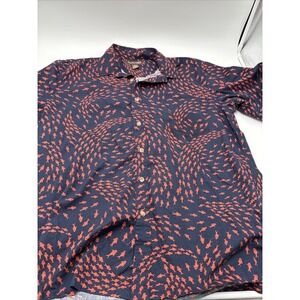 Cooke Street Hawaiian Islands Men's Button Down Shirt Size‎ Large School Of Fish